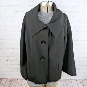 Ashley Stewart Rounded Collar Black Blazer 18W/20W